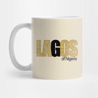 Lagos of Nigeria Gold & Black Mug